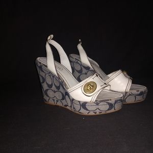 Coach Sig Kerilyn A3047 Size 6m Black/Gray Wedge